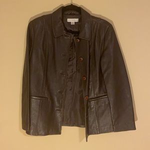 Petite Sophisticate leather jacket